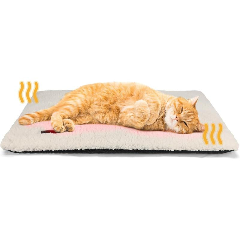 Self-Heating Cat Bed, Self-Heating Cat and Dog Mat, Super Warm Pet Mat Suitable for Indoor and Outdoor Pets, with Removable Cover, Non-Slip Bottom, Washable, Non-Electric
