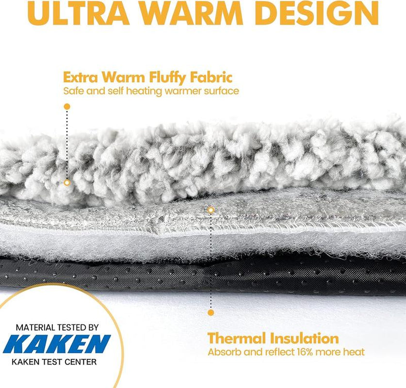 Self-Heating Cat Bed, Self-Heating Cat and Dog Mat, Super Warm Pet Mat Suitable for Indoor and Outdoor Pets, with Removable Cover, Non-Slip Bottom, Washable, Non-Electric