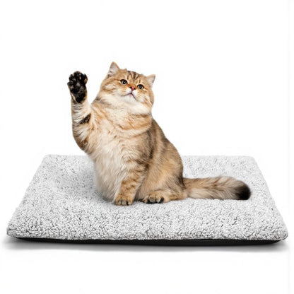 Self-Heating Cat Bed, Self-Heating Cat and Dog Mat, Super Warm Pet Mat Suitable for Indoor and Outdoor Pets, with Removable Cover, Non-Slip Bottom, Washable, Non-Electric