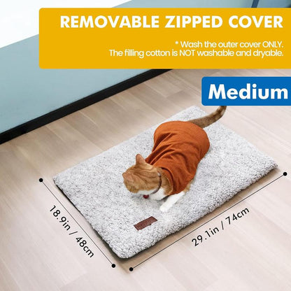 Self-Heating Cat Bed, Self-Heating Cat and Dog Mat, Super Warm Pet Mat Suitable for Indoor and Outdoor Pets, with Removable Cover, Non-Slip Bottom, Washable, Non-Electric