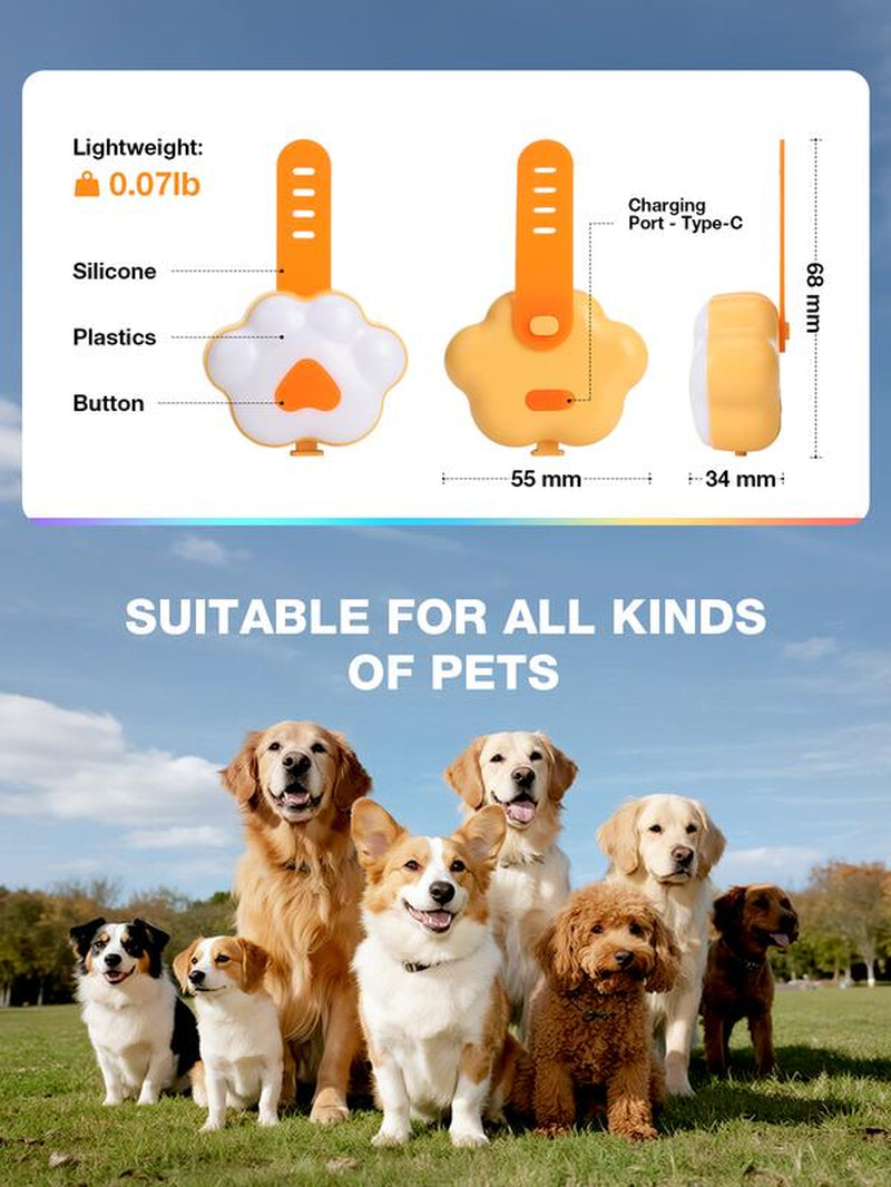 Lekereise LED Dog Collar Light – USB-C Rechargeable, 6 Modes, Waterproof Silicone Safety Collar for Night Walking, Running & Camping